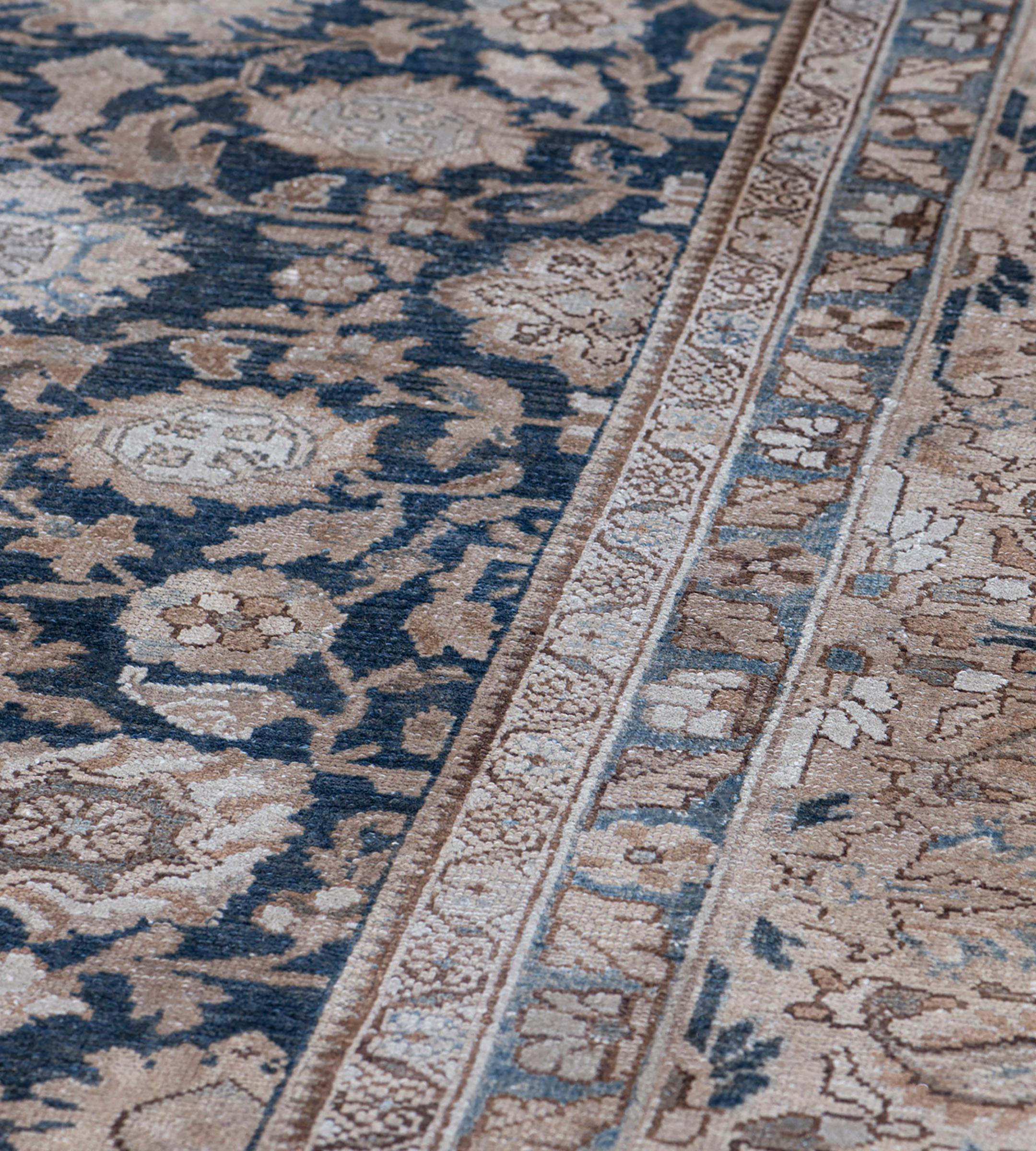 Tissé à la main Tapis ancien Persan Malayer en laine tissée à la main en vente