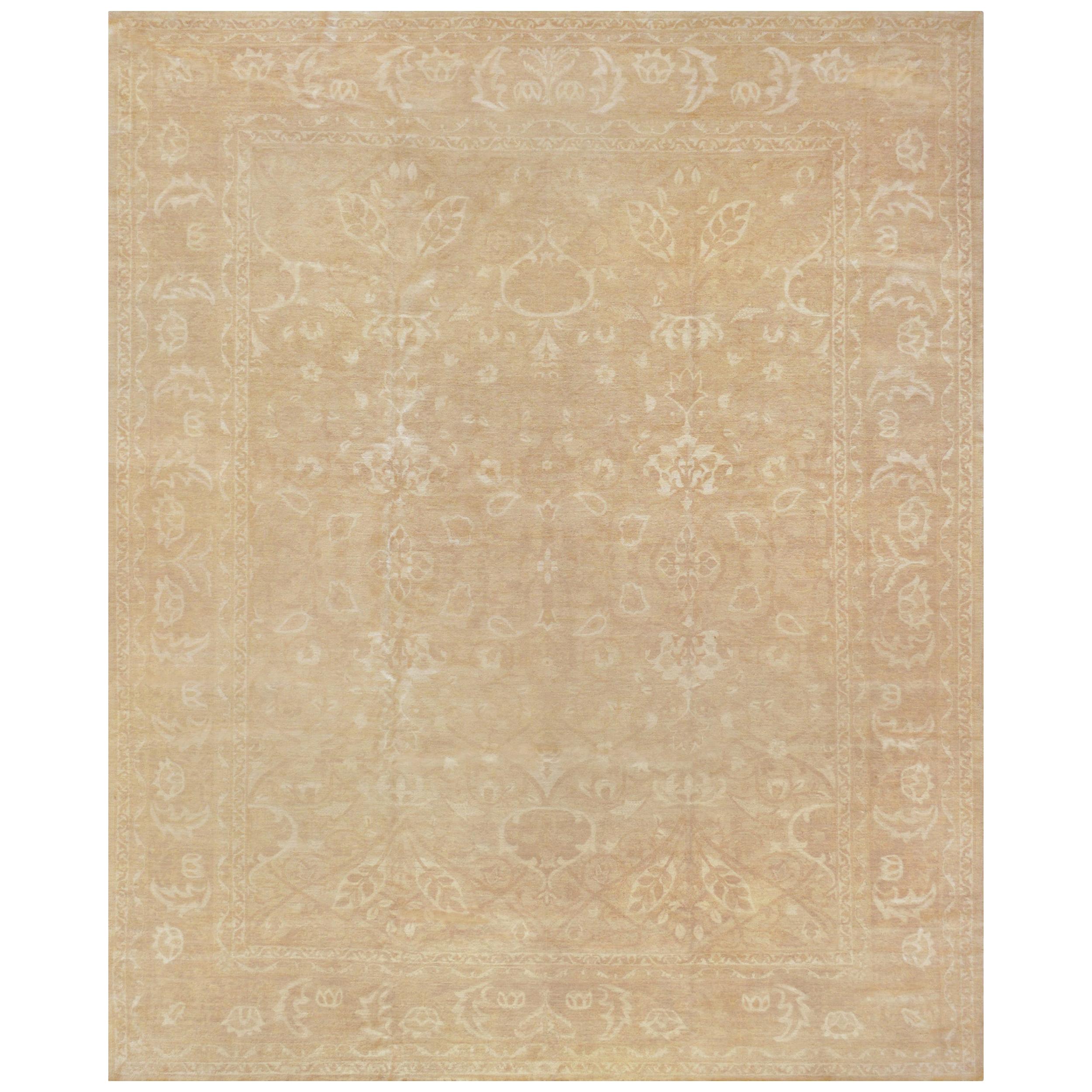 Handgewebter Agra-Teppich aus Wolle im Revival-Stil
