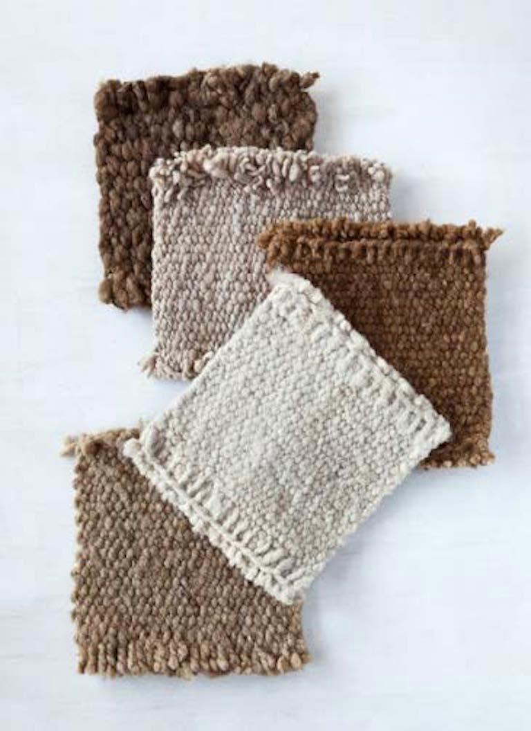 Hand-Woven Handwoven Wool Rug Samples, Made to Order in Argentina 'Refundable Upon Return' For Sale