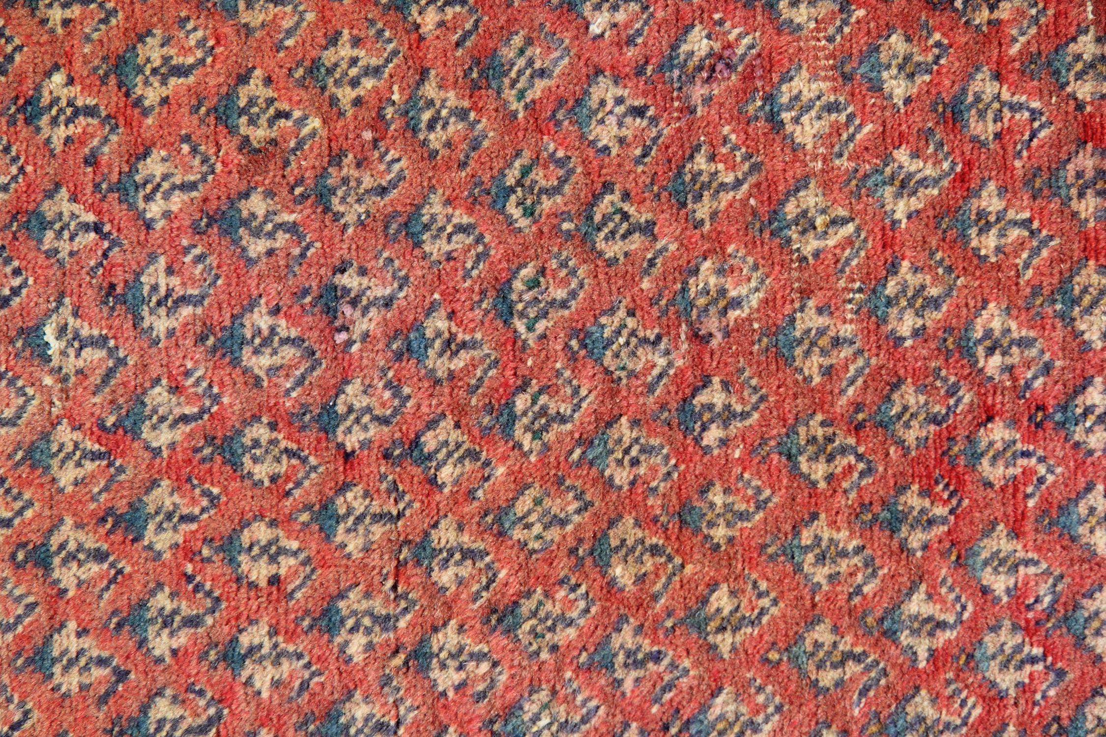 Afghan Handwoven Wool Runner Rug Traditional Red Tribal Carpet Stair Runner Rug For Sale