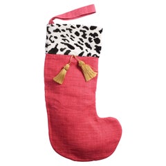 Handwoven Wool Satin Christmas Stocking by Ennisance