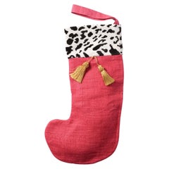 Handwoven Wool Satin Christmas Stocking by Ennisance