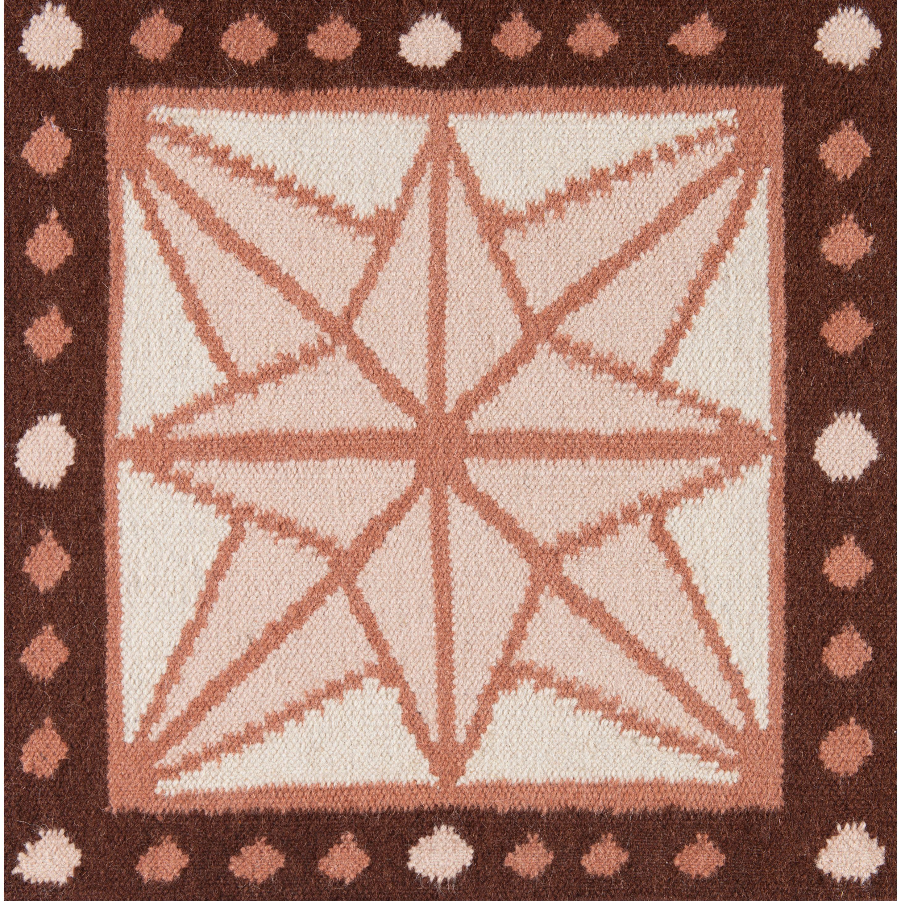 The serene beauty of the Star Rug was inspired by Moroccan tiles and antique American quilts. Symmetrical starbursts interlock in a delicate window pane pattern to create a design that is both ethereal and boldly geometric. Made of 100% New Zealand