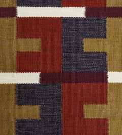 Handwoven Wool Swedish Inspired Contemporary Flatweave