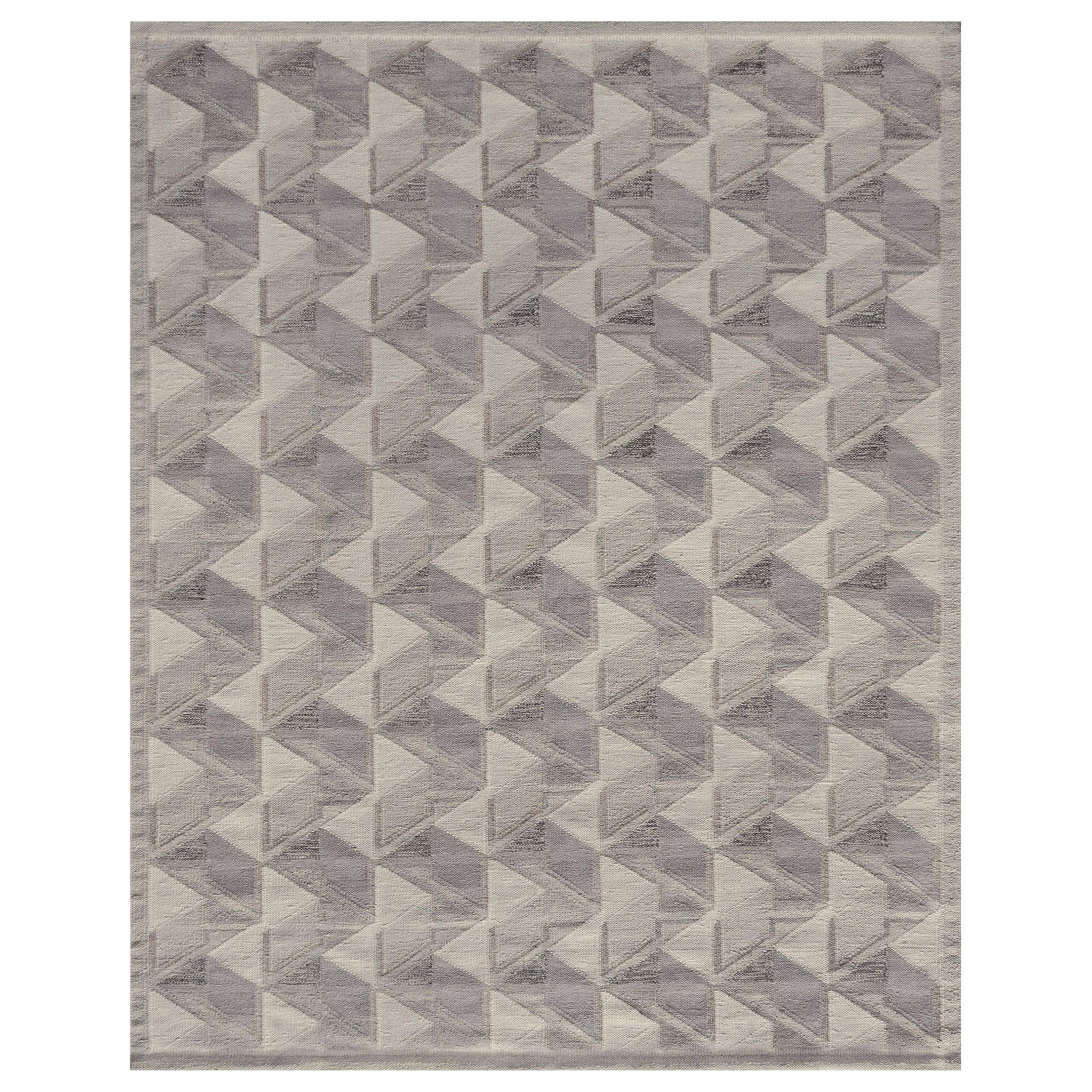 Handwoven Wool Swedish-Inspired Revival Rug