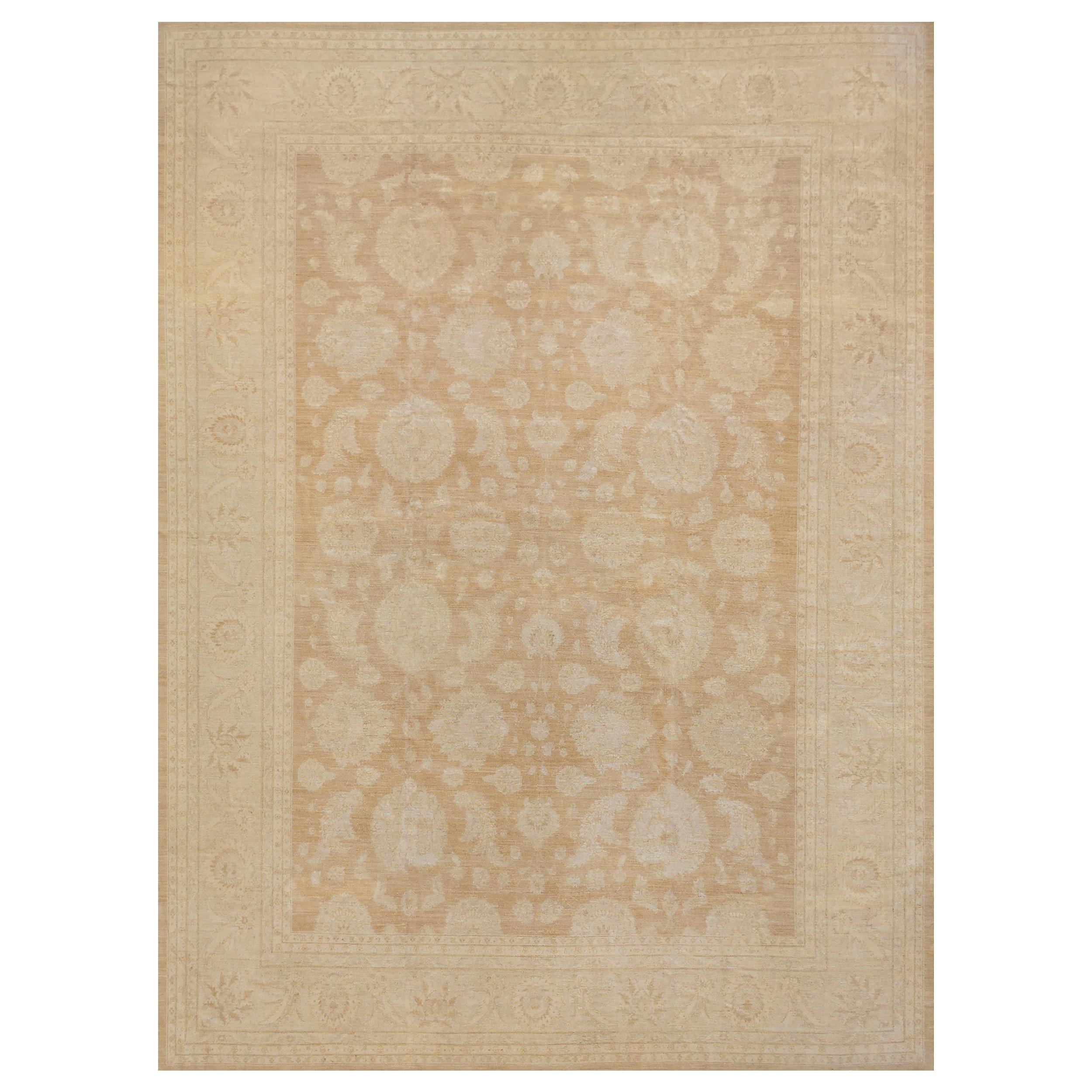 Handwoven Wool Tabriz Revival Rug For Sale