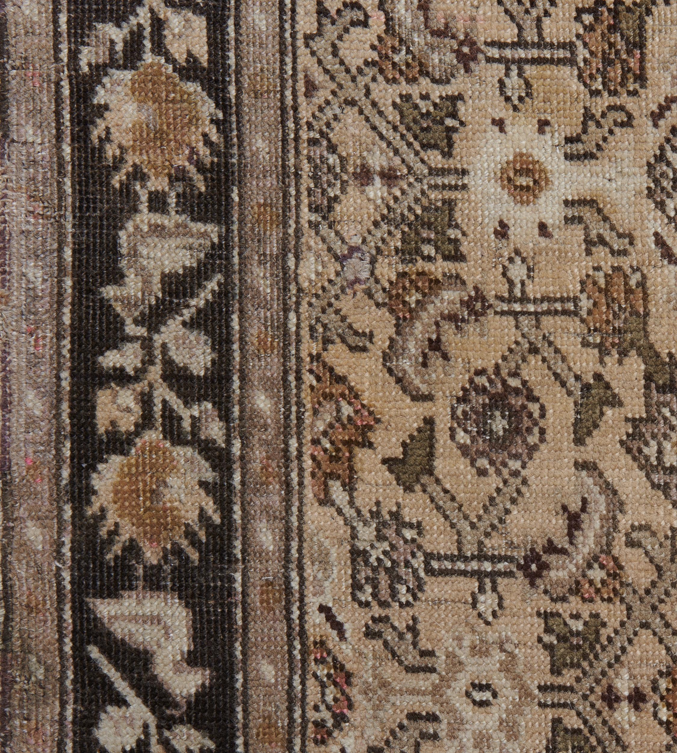 Handwoven Wool Traditional Persian Karabagh Floral Runner In Good Condition For Sale In West Hollywood, CA