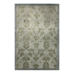 Handwoven Wool Transitional Style Area Rug, Contemporary Neutral Design 4'4"x6'