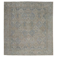 Handgewebter türkischer Oushak-Teppich aus Wolle 10'2"x 11'2"