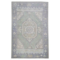 Handwoven Wool Turkish Oushak Rug 10'3"x 14'2"