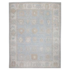 Handwoven Wool Turkish Oushak Rug 11'11"x 14'9"