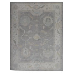 Handwoven Wool Turkish Oushak Rug 12'2"x 15'7"