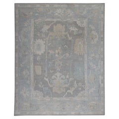 Handwoven Wool Turkish Oushak Rug 12'3"x 15'2"