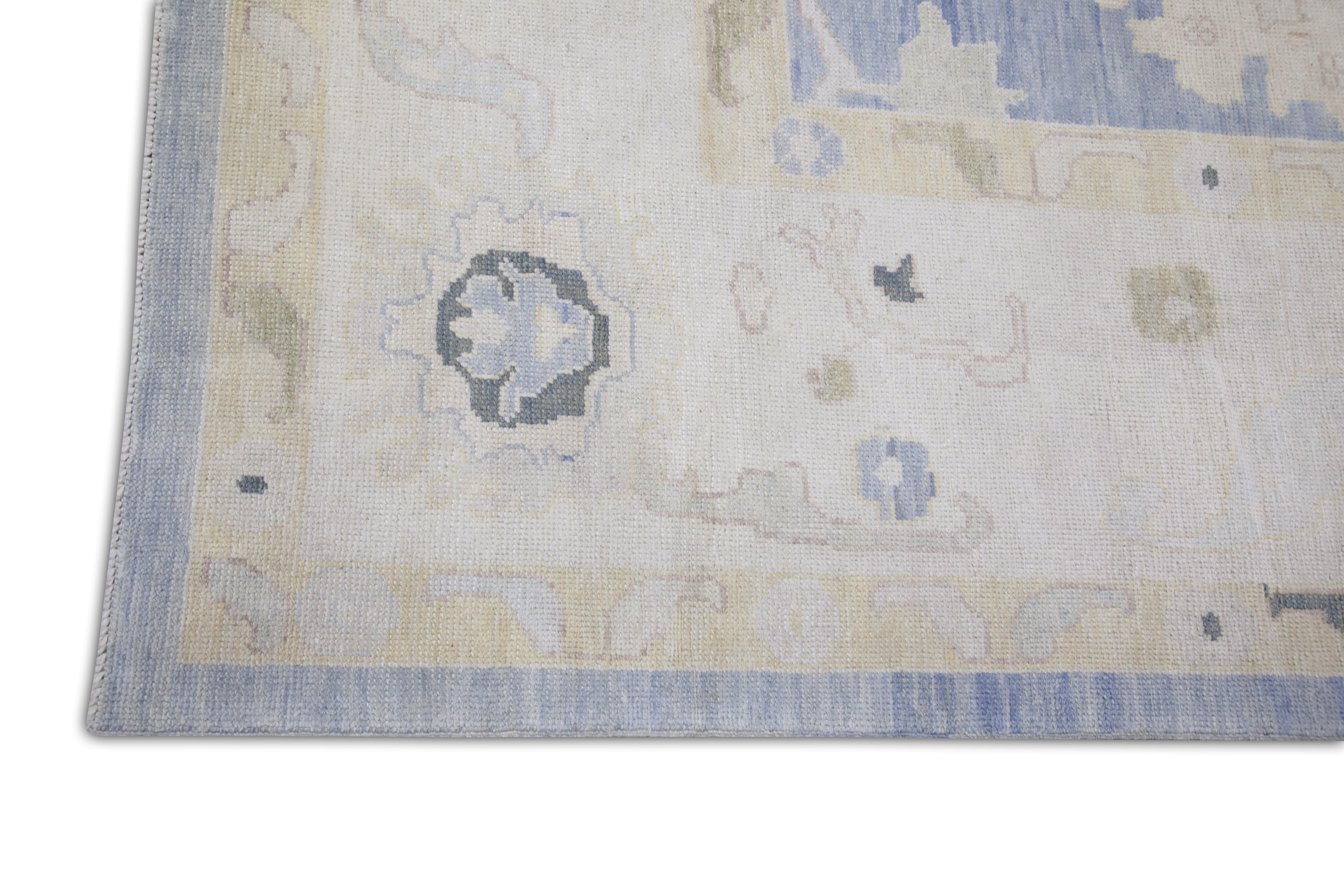 Tintura vegetale Tappeto Oushak turco in lana intrecciata a mano 12'3 