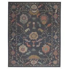 Handgewebter türkischer Oushak-Teppich aus Wolle 12'x 14'11"