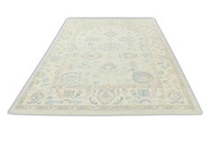Handwoven Wool Turkish Oushak Rug 12'x 14'9"