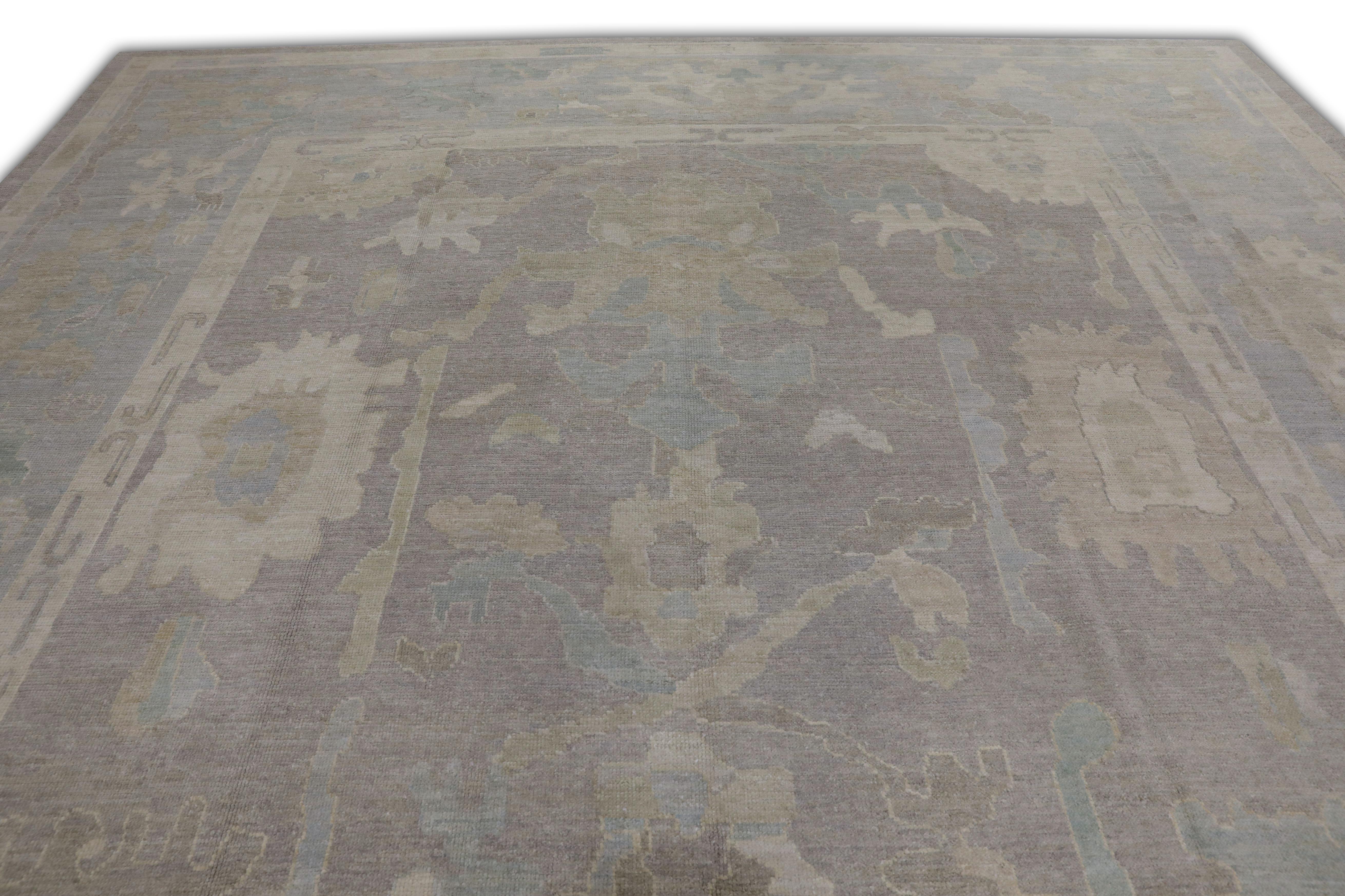Turco Tappeto Oushak turco in lana intrecciata a mano 12'x 15'2