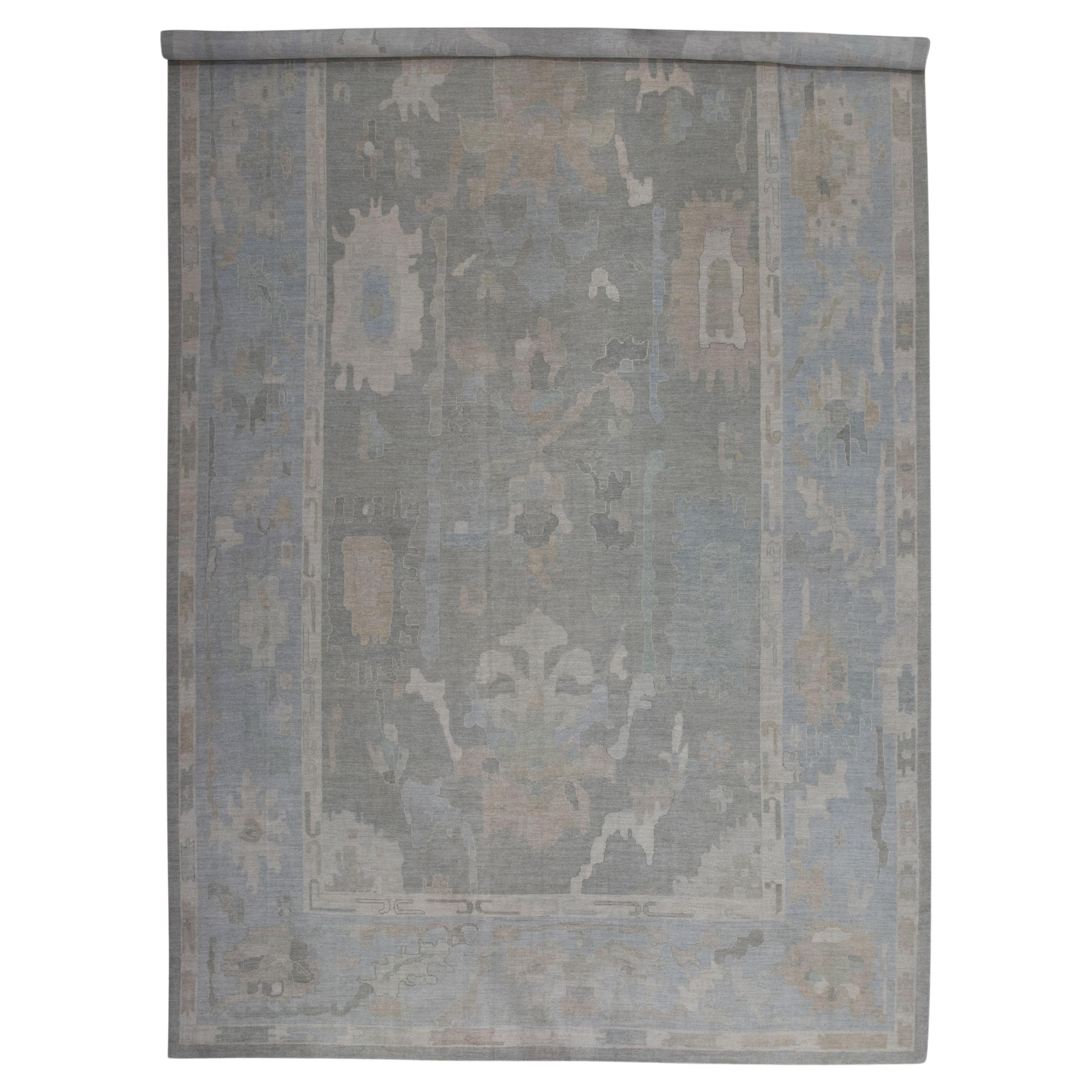 Handgewebter türkischer Oushak-Teppich aus Wolle 13
11"x 20
6" im Angebot