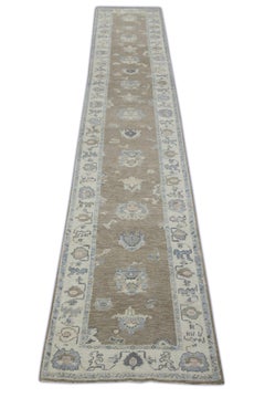 Handwoven Wool Turkish Oushak Rug 2'10"x 15'11"