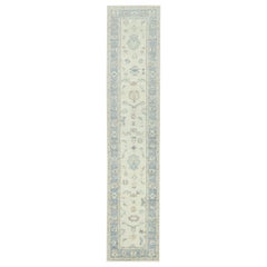 Tapis turc Oushak tissé à la main 2'11"x 14'3"