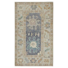 Handwoven Wool Turkish Oushak Rug 2'11"x 4'8"