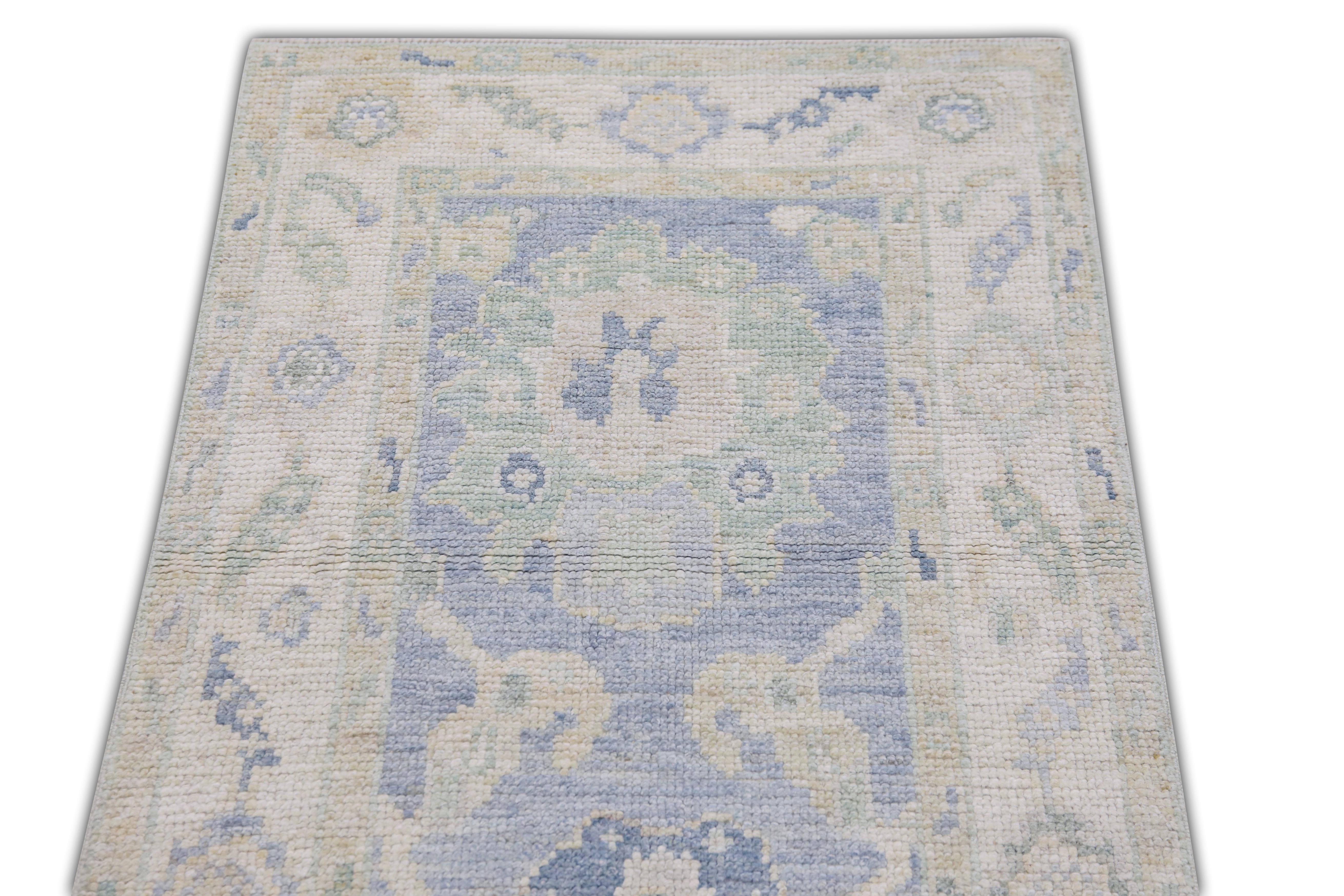 Vegetable Dyed Handwoven Wool Turkish Oushak Rug 2'2