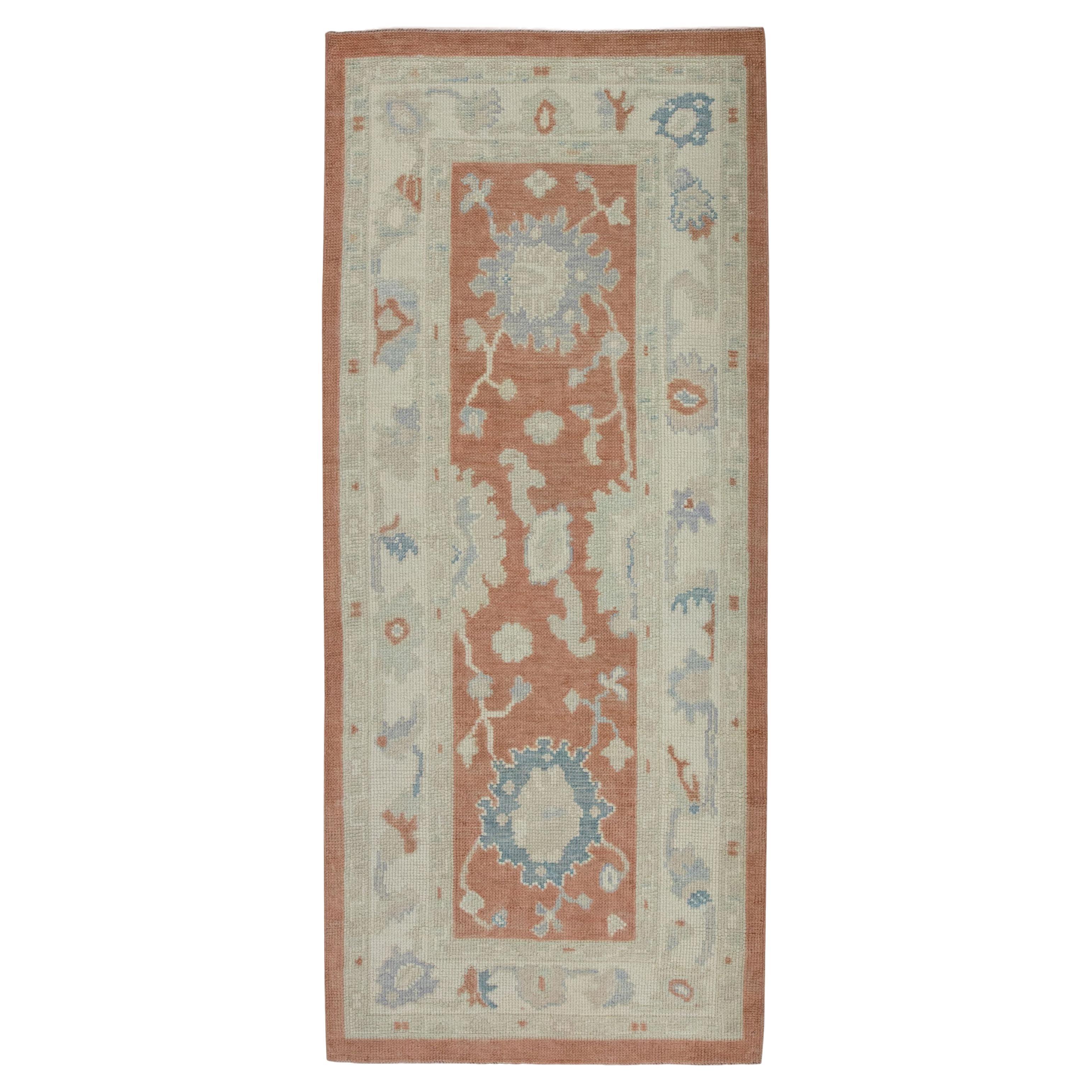 Tapis turc Oushak tissé à la main 2'7"x 5'11"