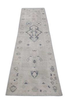 Handwoven Wool Turkish Oushak Rug 2'9"x 10'4"