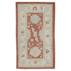 Handwoven Wool Turkish Oushak Rug 2'9"x 4'7"