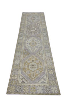 Handwoven Wool Turkish Oushak Rug 2'9"x 9'10"