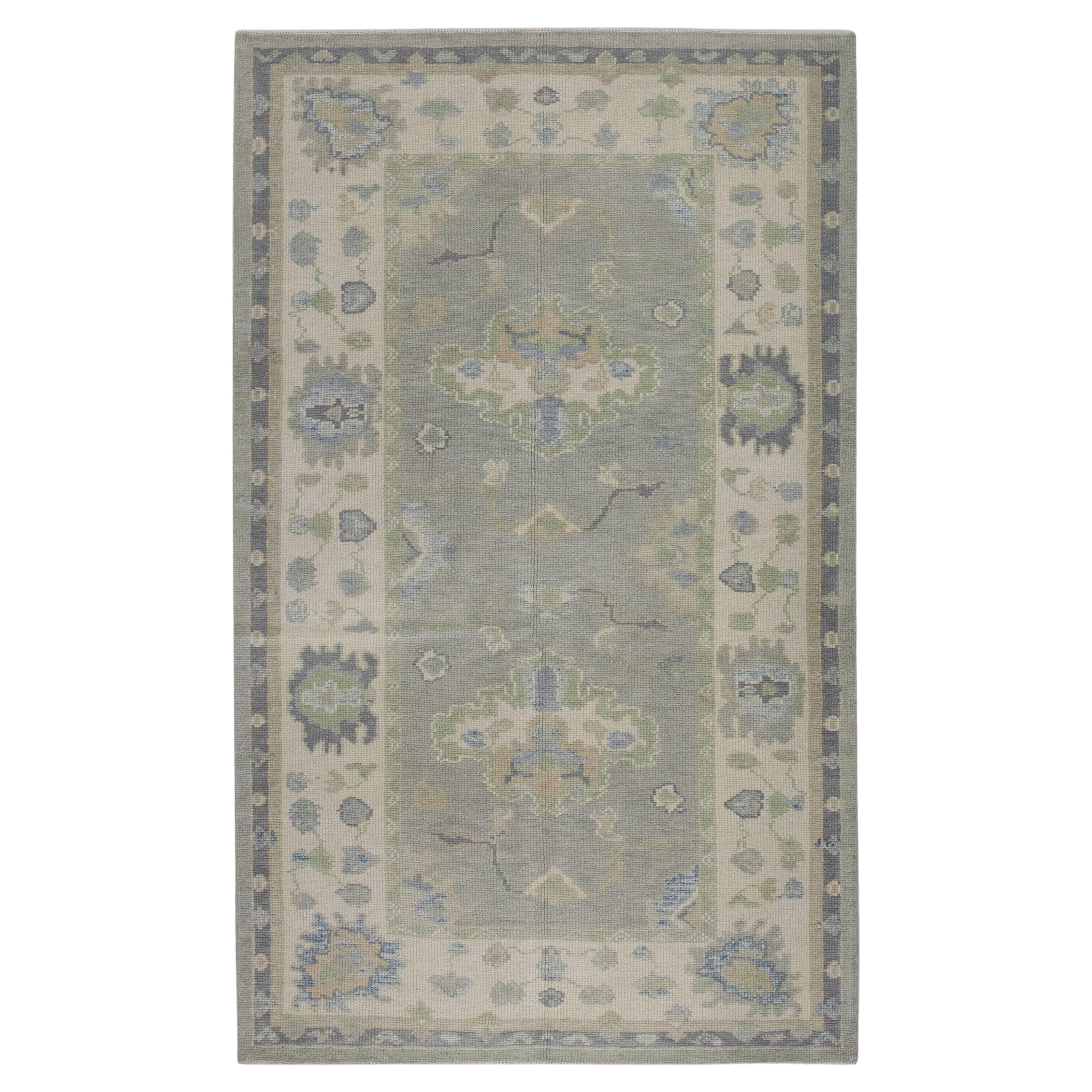 Handgewebter türkischer Oushak-Teppich aus Wolle 3
11 "x 7
4"