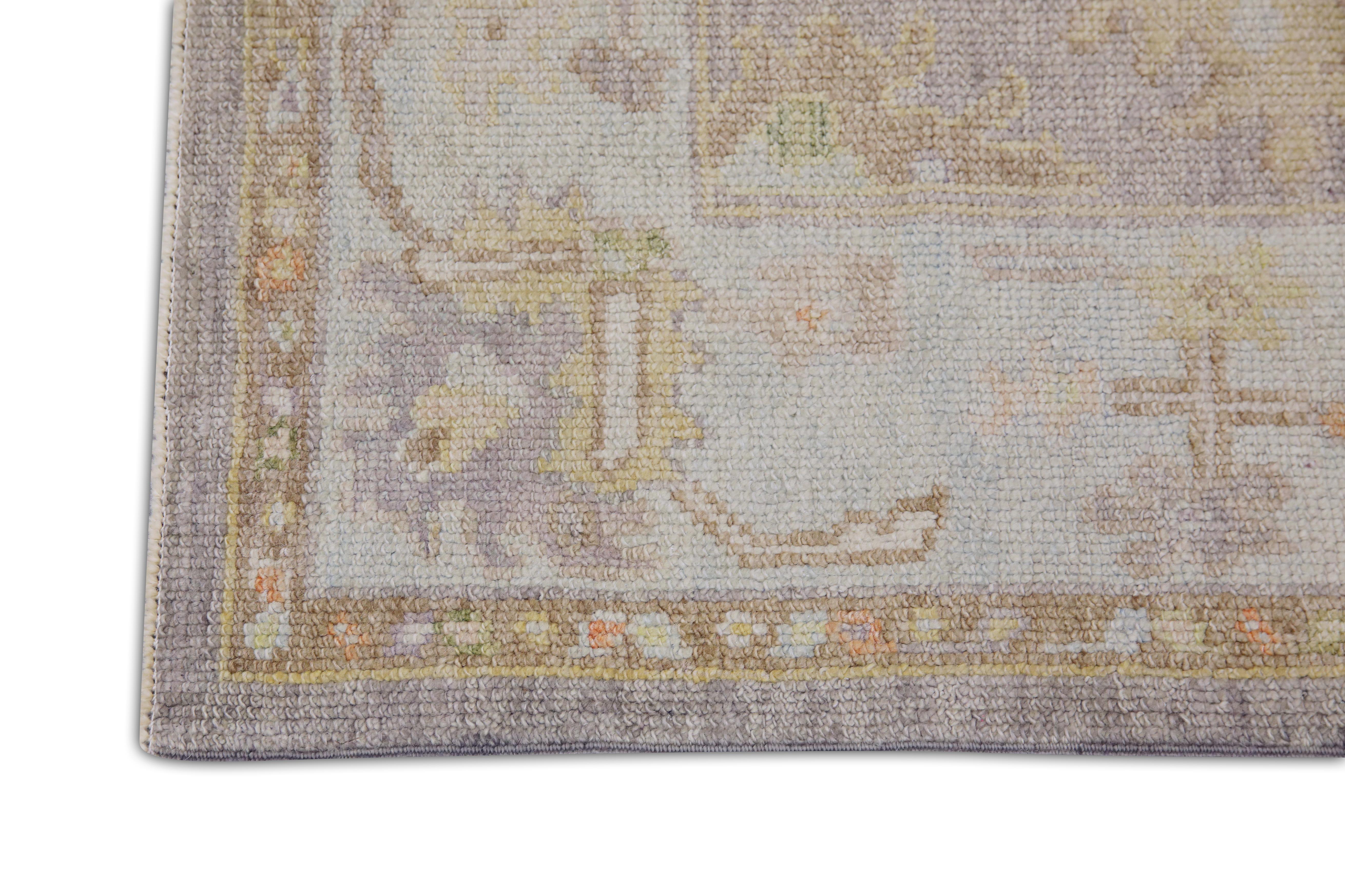 Vegetable Dyed Handwoven Wool Turkish Oushak Rug 3'1