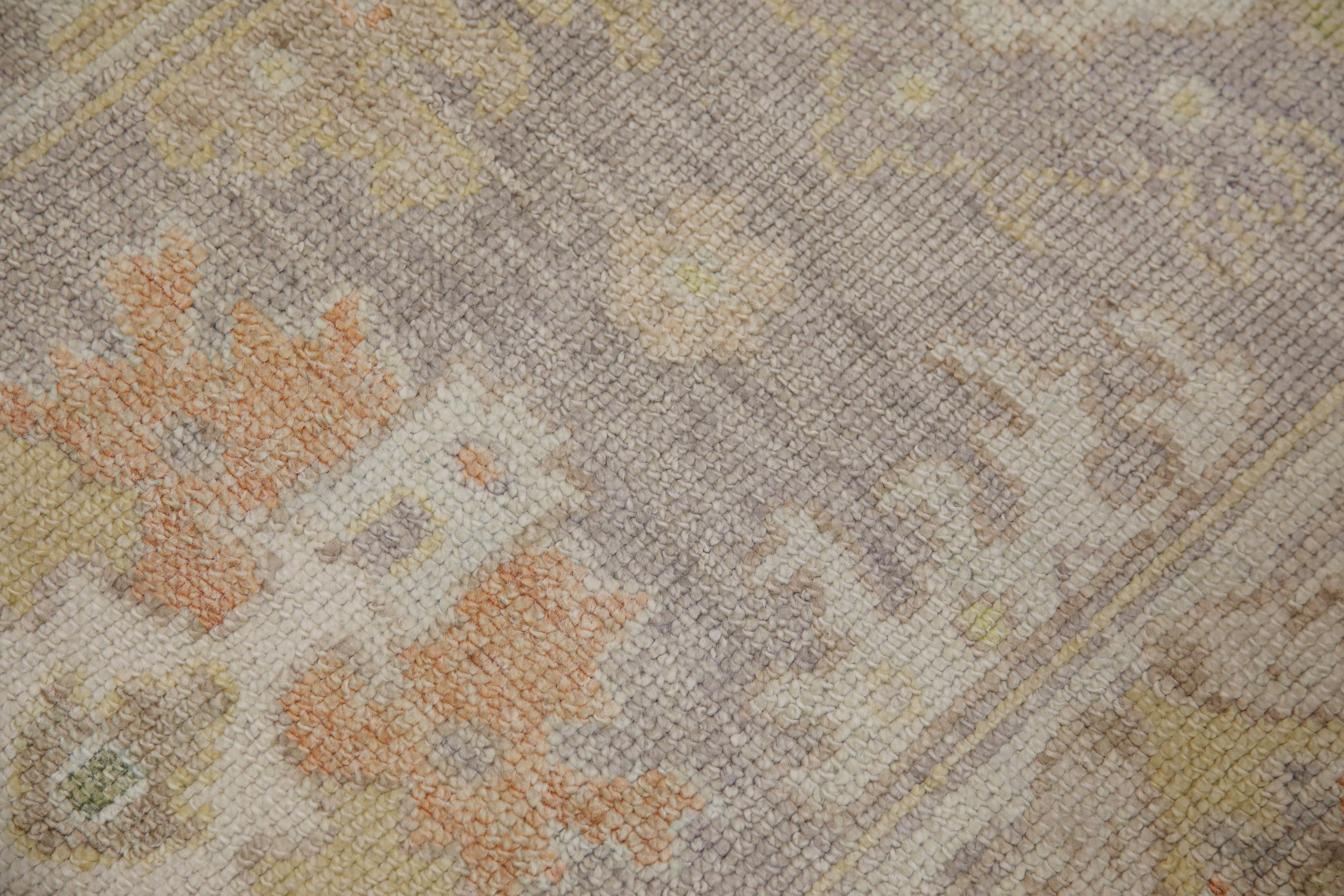 Handwoven Wool Turkish Oushak Rug 3'1