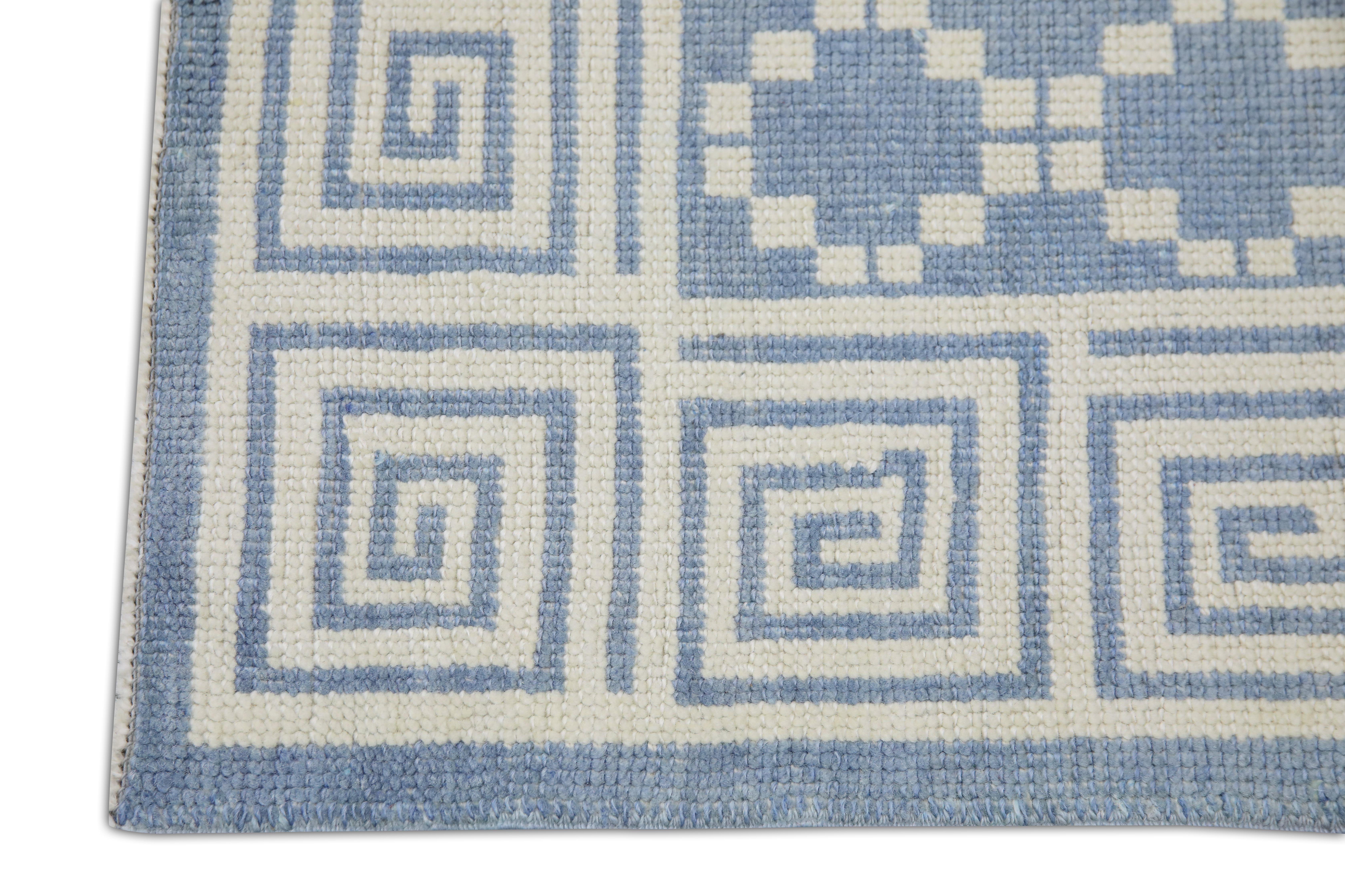 Vegetable Dyed Handwoven Wool Turkish Oushak Rug 3'9