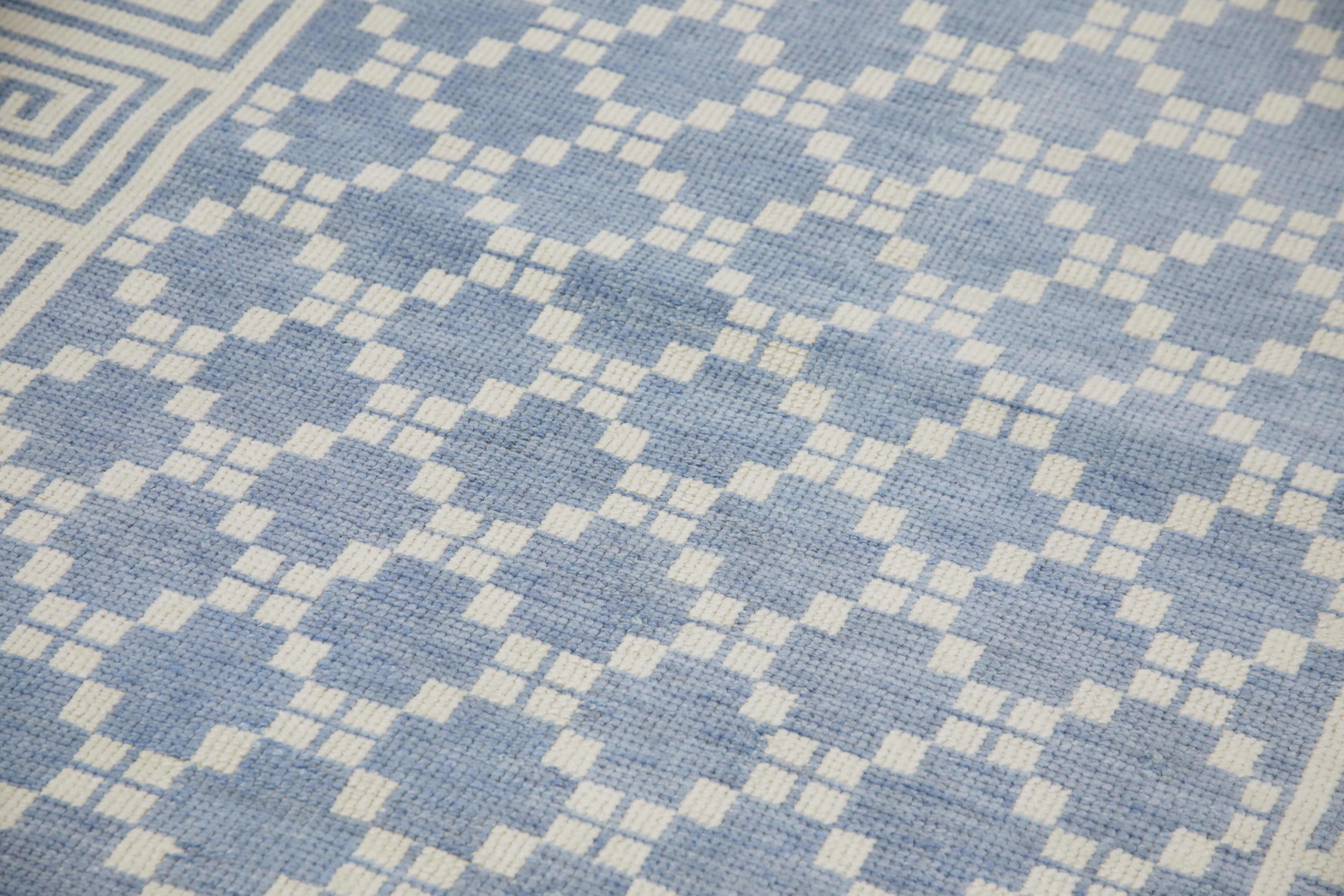 Handwoven Wool Turkish Oushak Rug 3'9