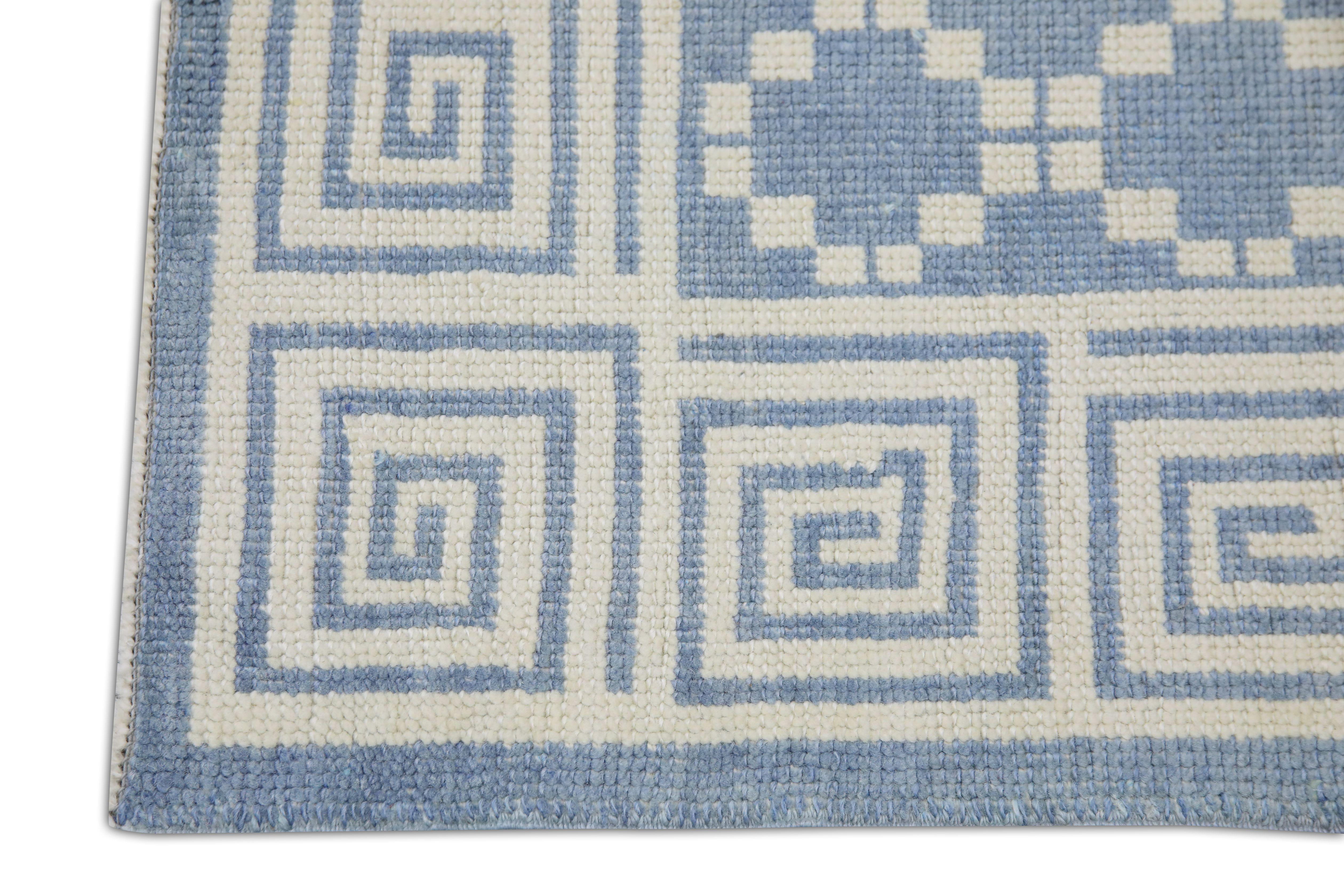 Handwoven Wool Turkish Oushak Rug 3'9