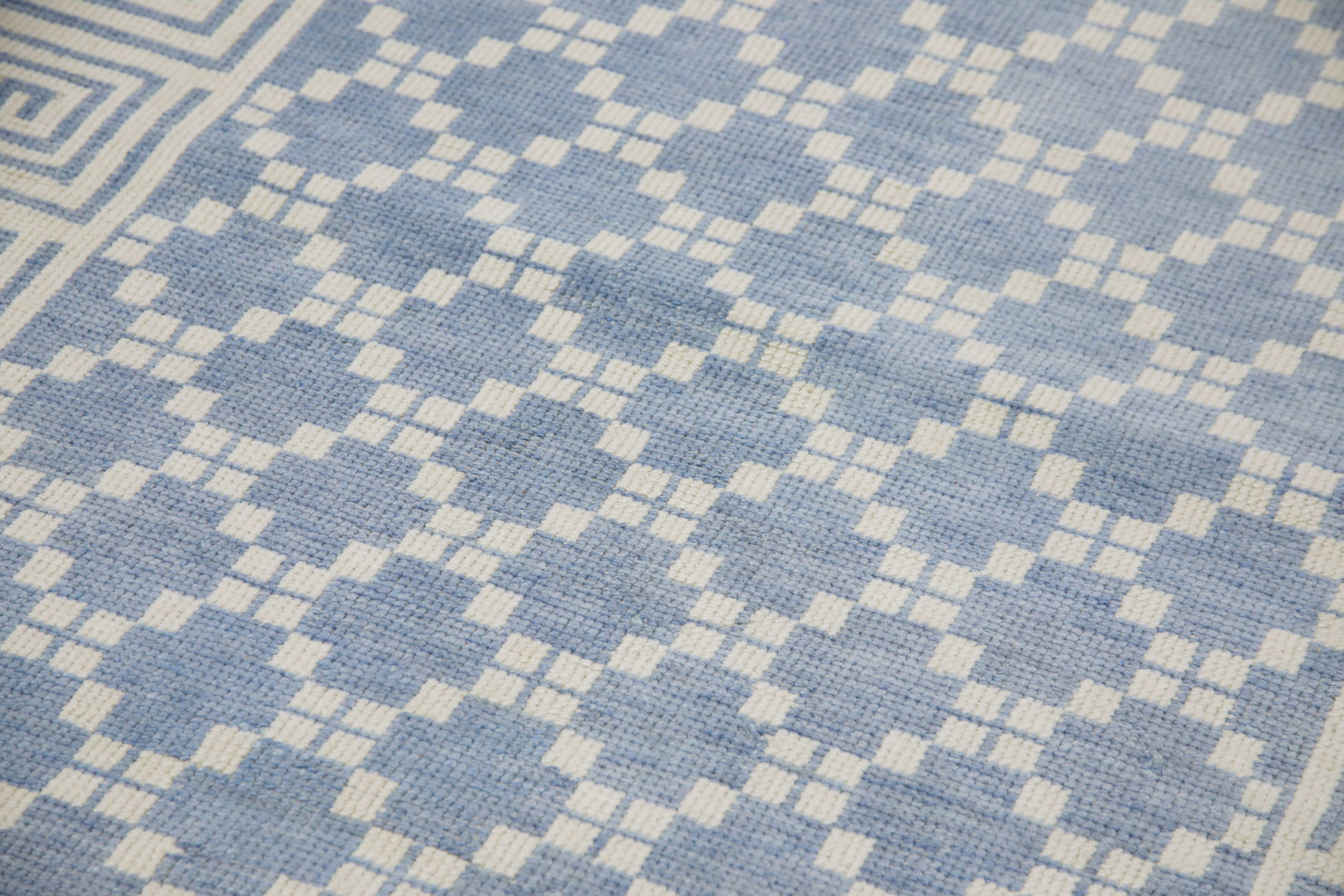 Handwoven Wool Turkish Oushak Rug 3'9