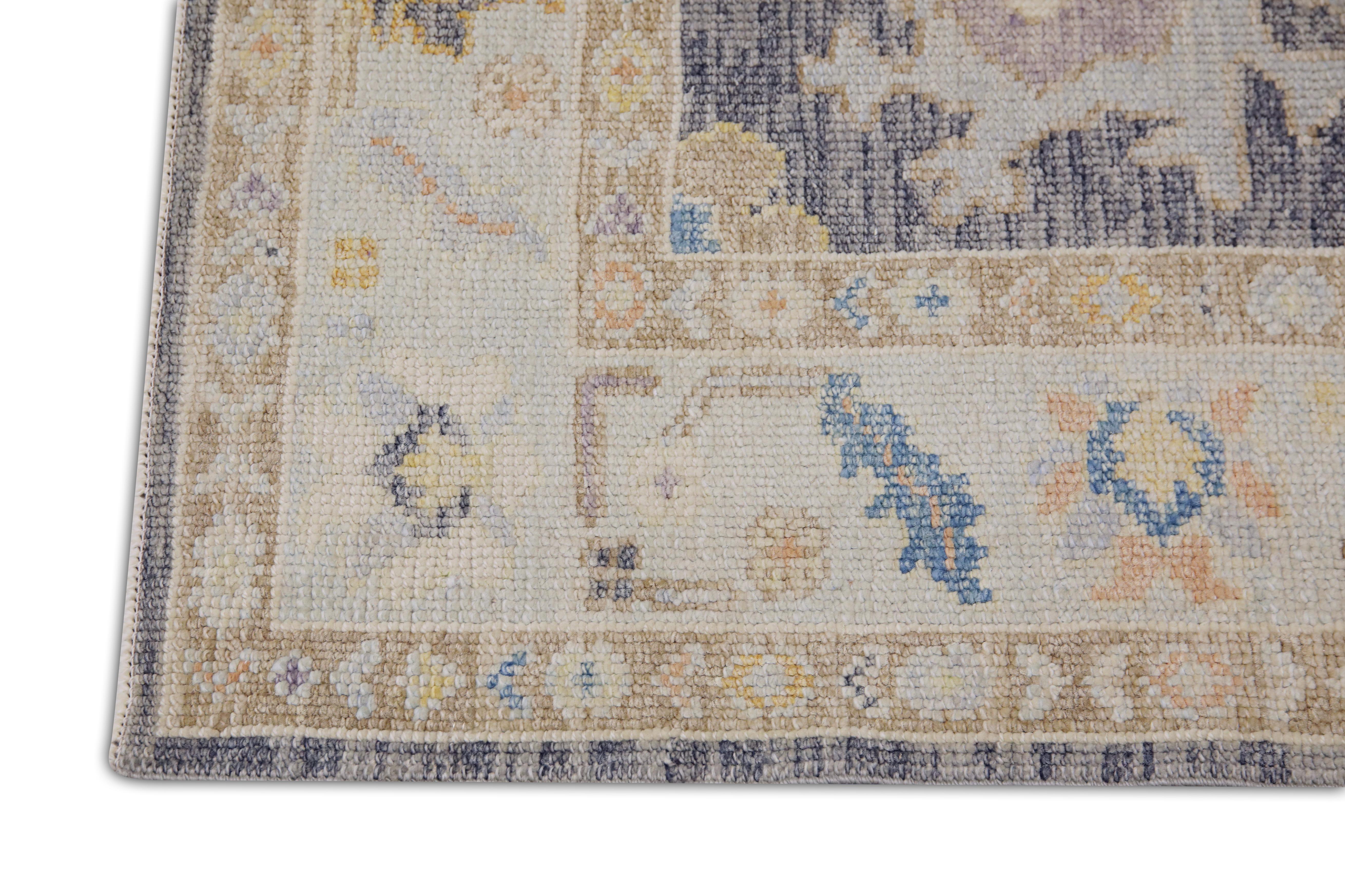 Turco Tappeto Oushak turco in lana intrecciata a mano 3'x 4'9