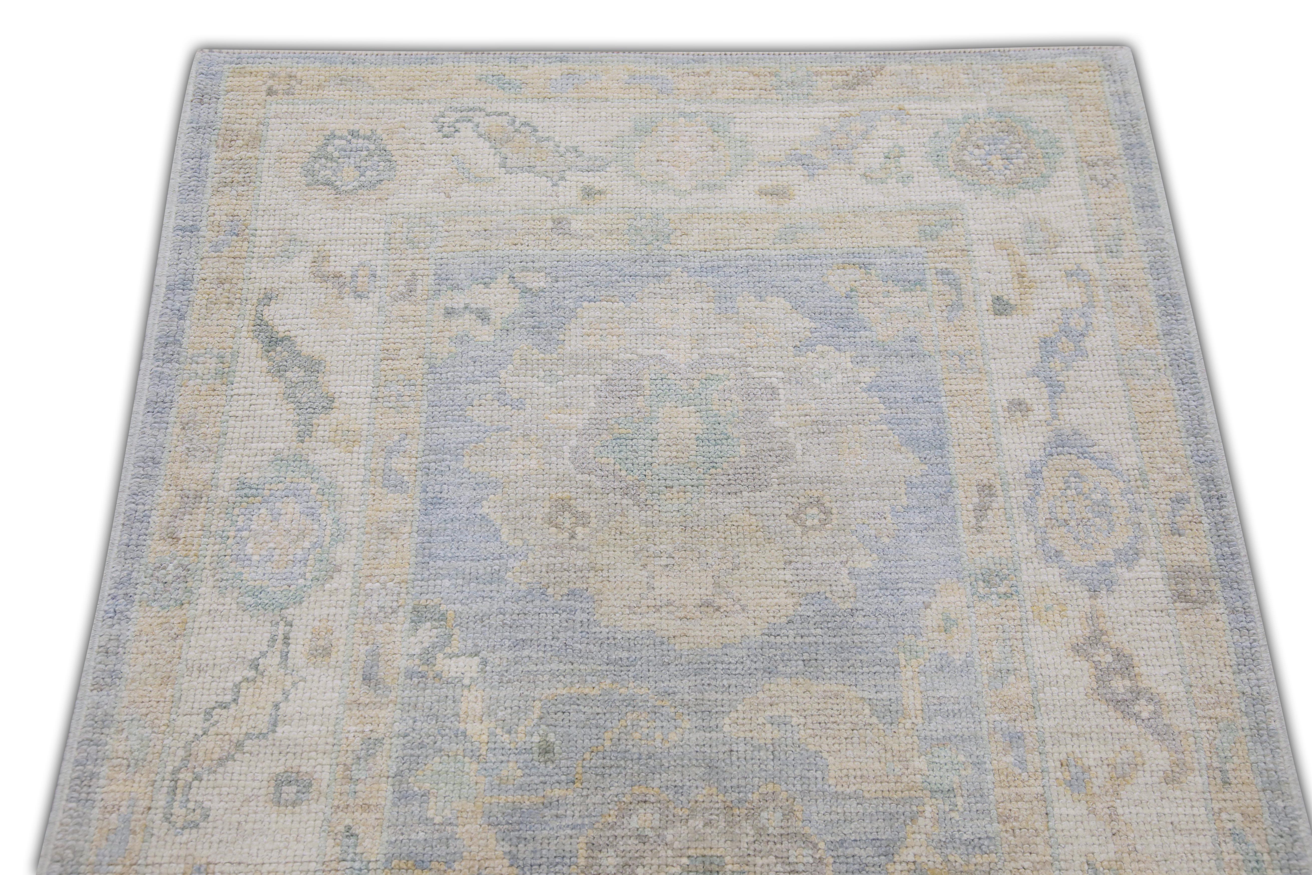 Handgewebter türkischer Oushak-Teppich aus Wolle 3'x 5'2