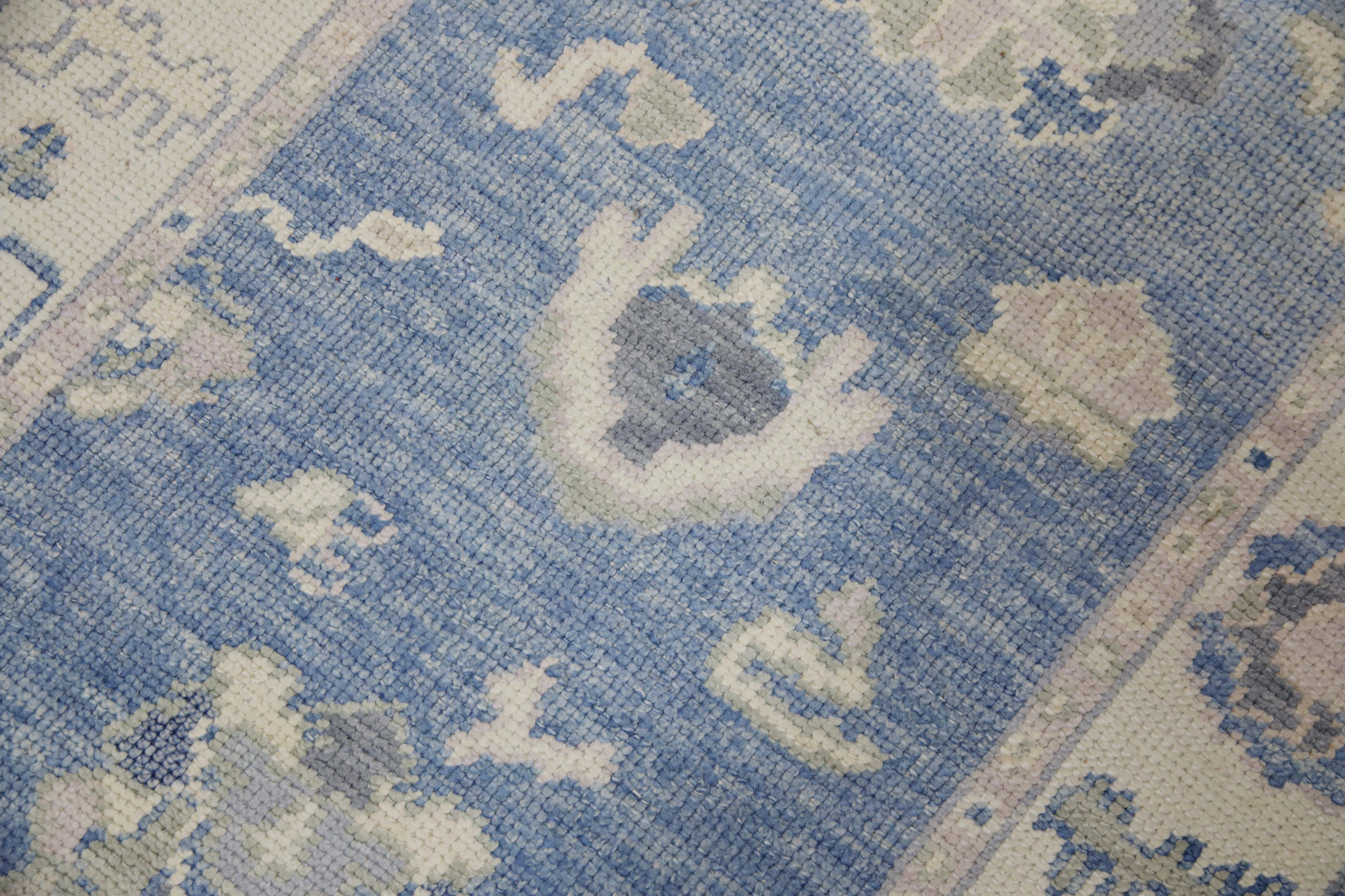 Handgewebter türkischer Oushak-Teppich aus Wolle 3'x 5'3