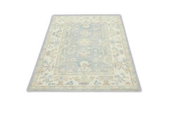 Tapis turc Oushak tissé à la main 4'4"x 6'2"