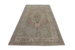 Handwoven Wool Turkish Oushak Rug 4'8"x 7'10"