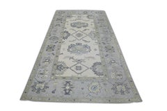 Handwoven Wool Turkish Oushak Rug 4'9"x 9'2"