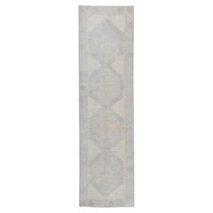 Handgewebter türkischer Oushak-Teppich aus Wolle 4'x 14'7"