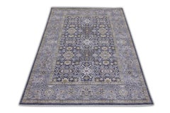 Handwoven Wool Turkish Oushak Rug 4'x 5'9"
