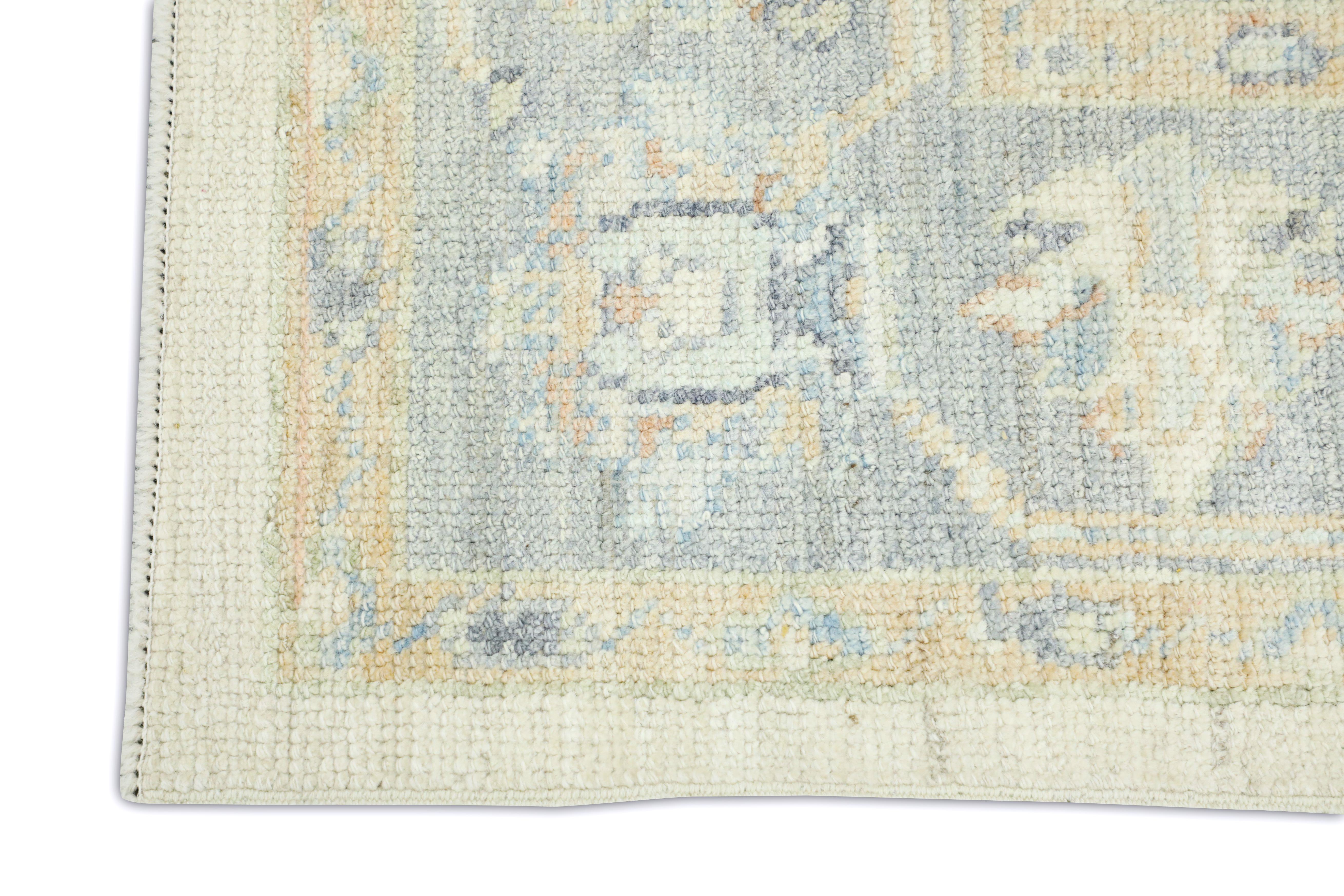 Handgewebter türkischer Oushak-Teppich aus Wolle 4'x 6'2