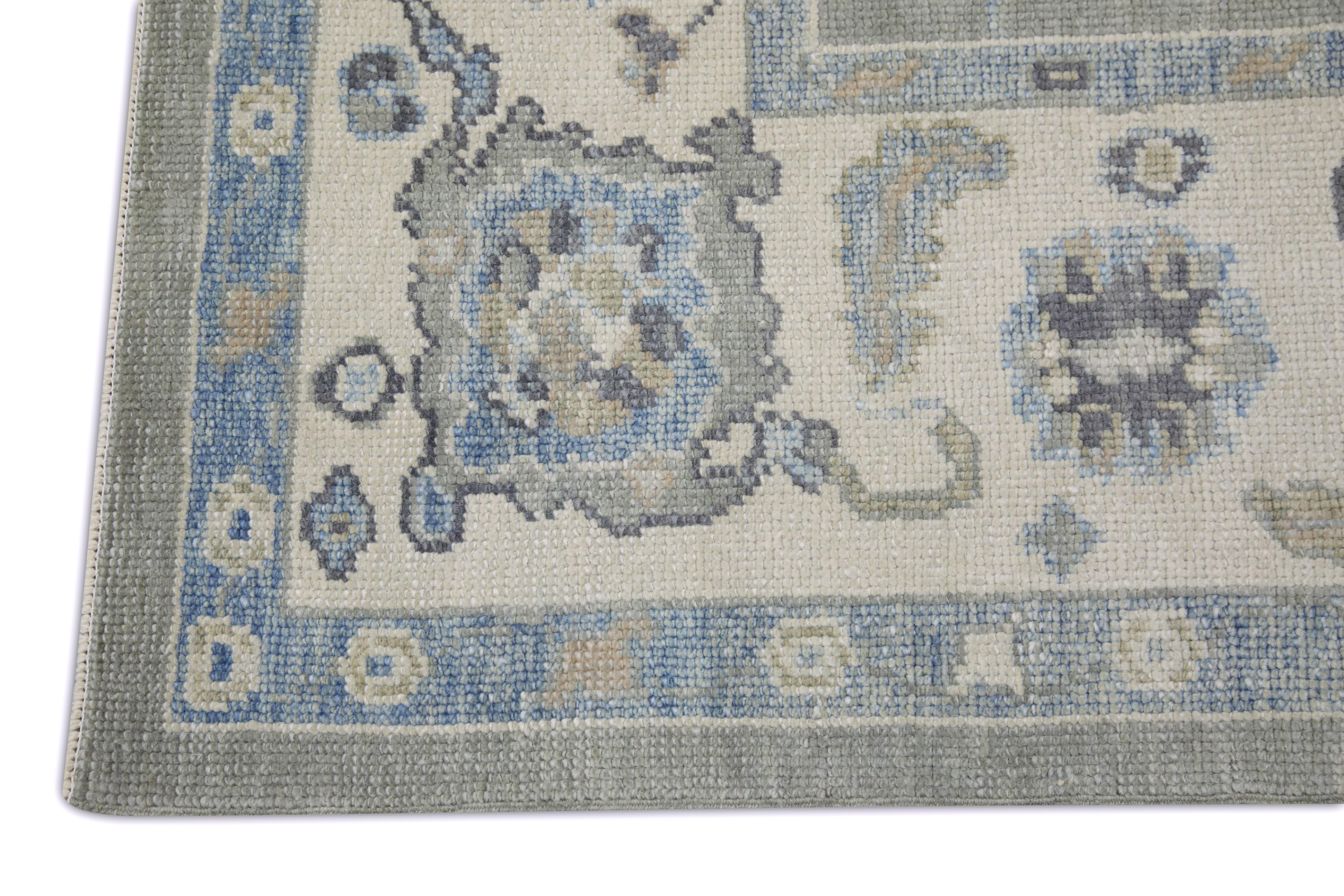 Handgewebter türkischer Oushak-Teppich aus Wolle 6'x 8'11