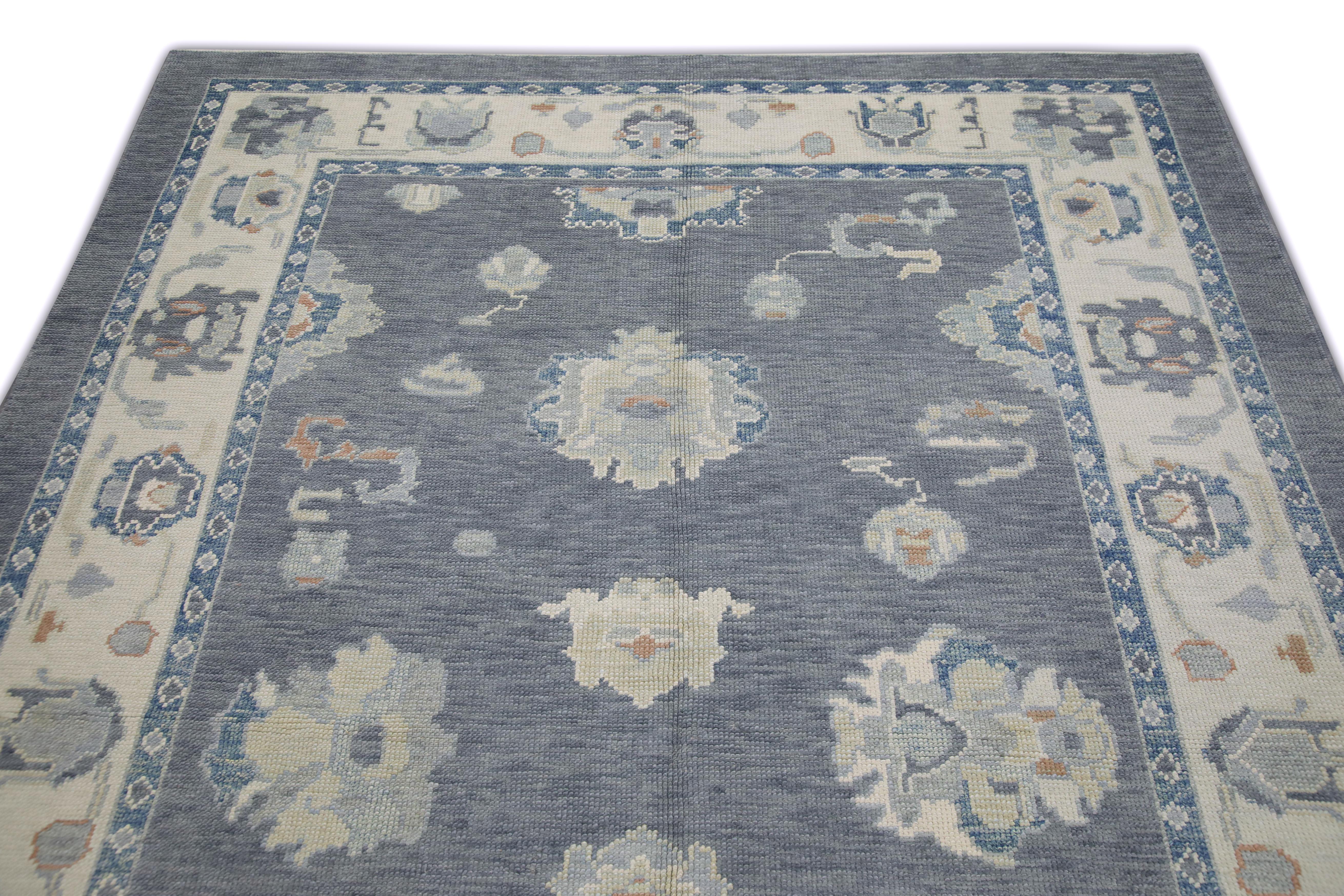 Turco Tappeto Oushak turco in lana intrecciata a mano 6'x 8'6