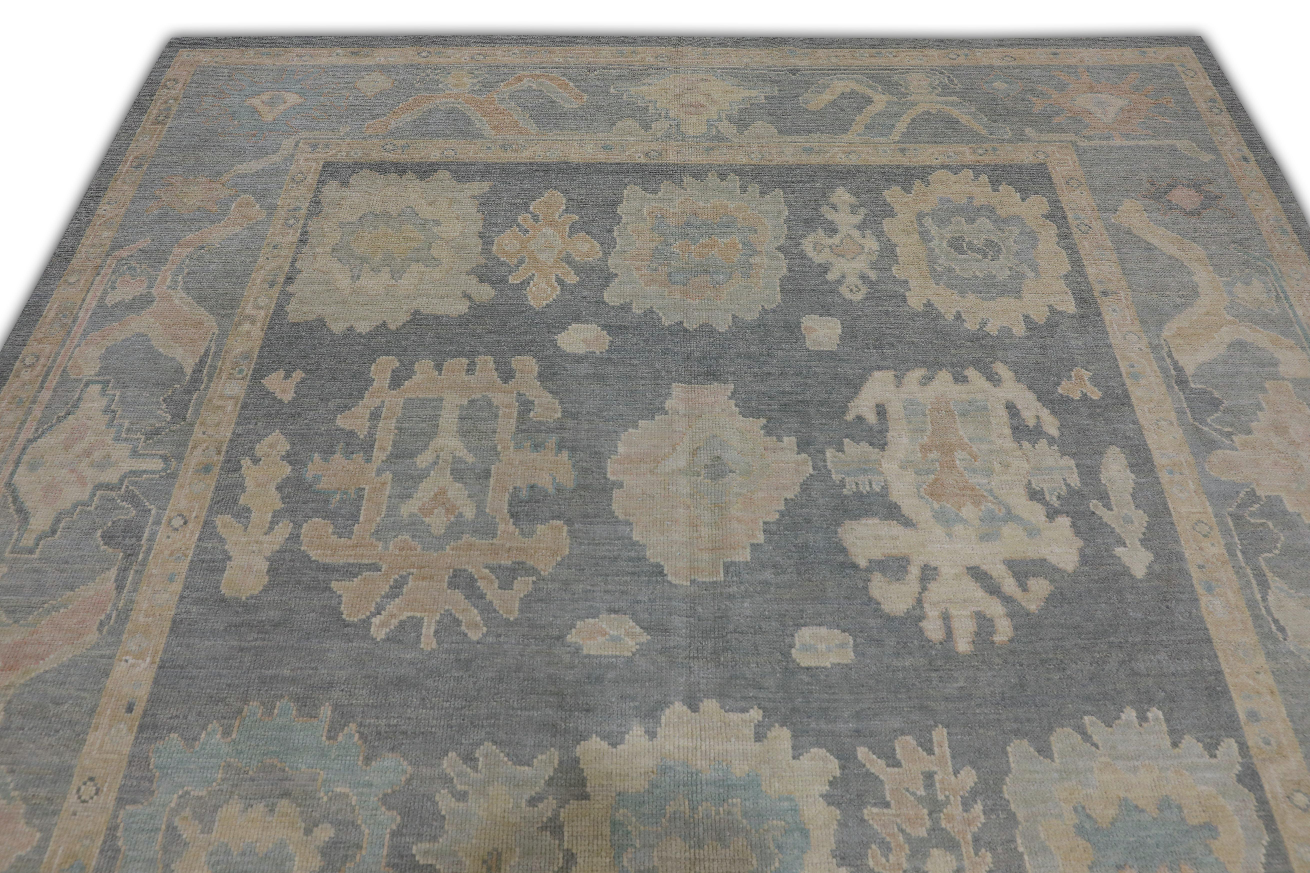Hand-Woven Handwoven Wool Turkish Oushak Rug 7'10