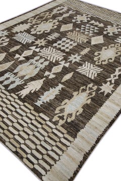 Handwoven Wool Turkish Oushak Rug 7'11"x 10'